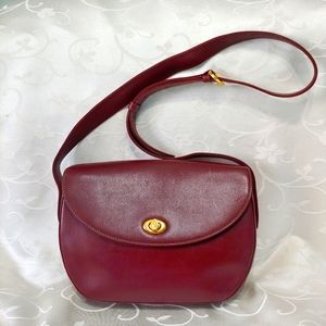Cartier Ladies Red/Bordeaux Leather Crossbody / Shoulder Bag